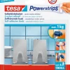 Powerstrips® crochets S rectangulaires en métal (2 crochets + 4 languettes)