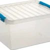 Q - line boîte de rangement 36 L bleu transparent