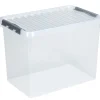 Q - line boîte de rangement 72 L transparent /metal