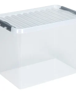 Q - line boîte de rangement 72 L transparent /metal