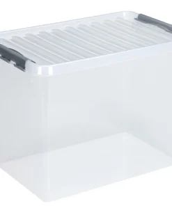 Q - line boîte de rangement 72 L transparent /metal