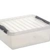 Q - line boîte de rangement 25 L blanc transparent