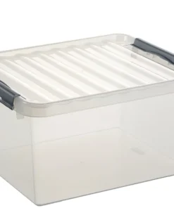 Q - line boîte de rangement 36 L blanc transparent