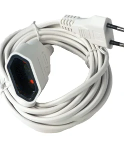 Rallonge 5 m blanc 2 x 0,75 mm