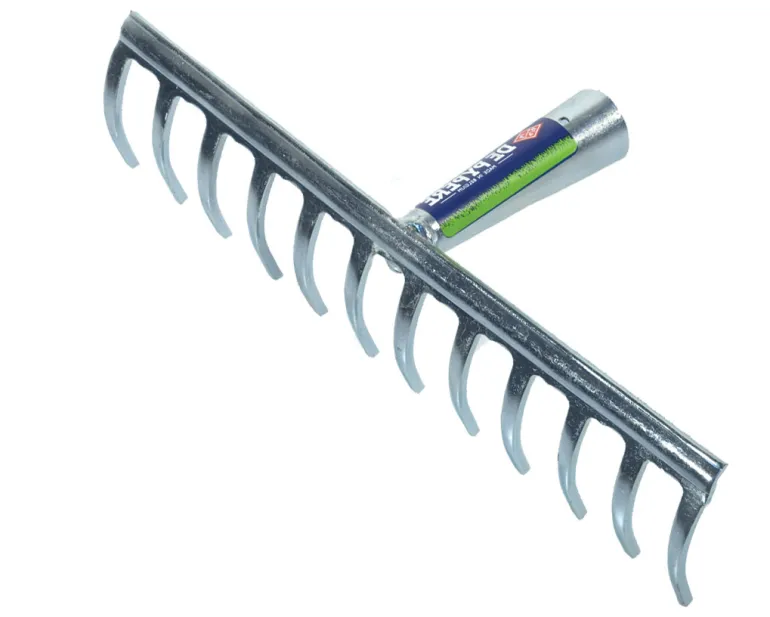 Rateau zingue avec 12 dents