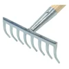 Rateau zingue avec 8 dents