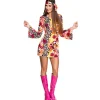 Robe de Déguisement Groovy Hippie Girl - M