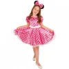 Robe de déguisement Minnie Mouse - Rose à pois blancs - Taille 128