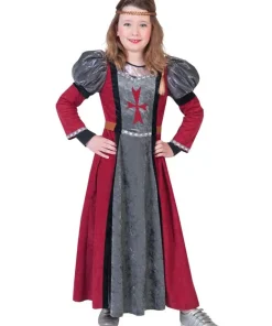 Robe Déguisement Enfant Dame Rouge - Taille 128