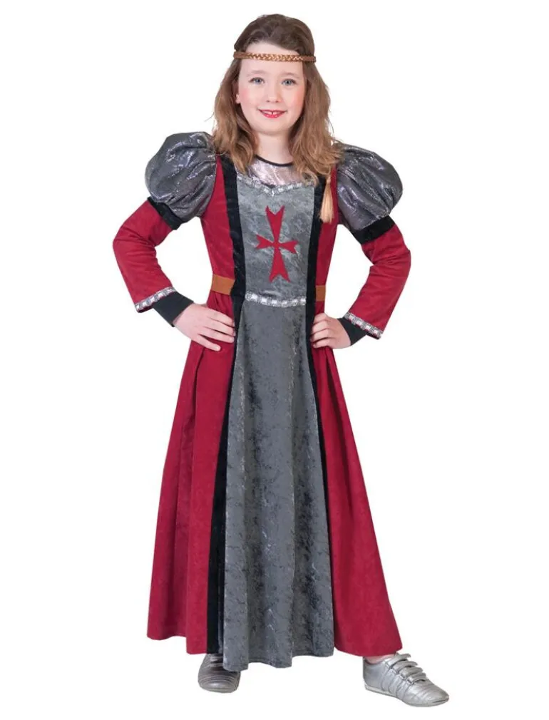 Robe Déguisement Enfant Dame Rouge - Taille 128