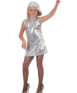 Robe Disco Argentée à Paillettes - Taille 116