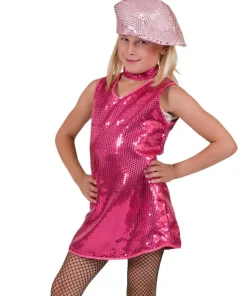 Robe Disco Rose à Paillettes - Taille 164