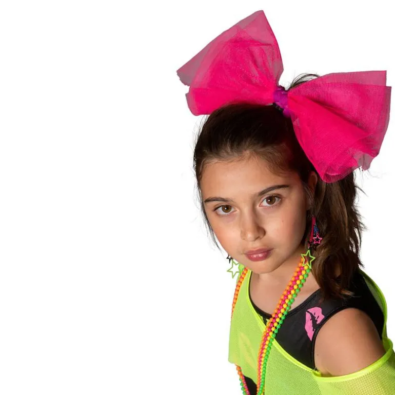 Robe enfant fluo des années 80 Kiss The Girl - Taille 140