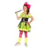 Robe enfant fluo des années 80 Kiss The Girl - Taille 152