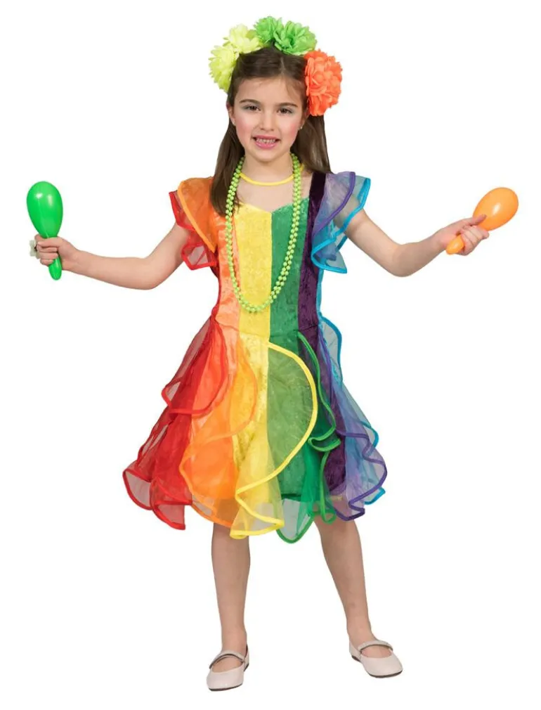 Robe enfant Princesse Arc-en-ciel - Taille 140
