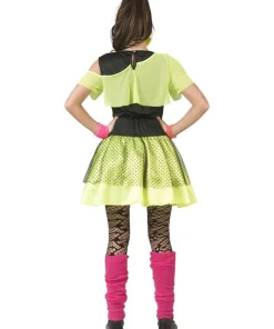 Robe fluo des années 80 Kiss The Girl - Taille 36/38
