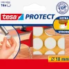 Rondelles de déplacement pour objets sur des surfaces lisses. Ø 18 mm blanc.