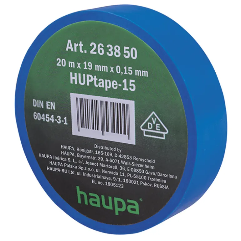 Rouleau isolant 19 mm 20 m bleu