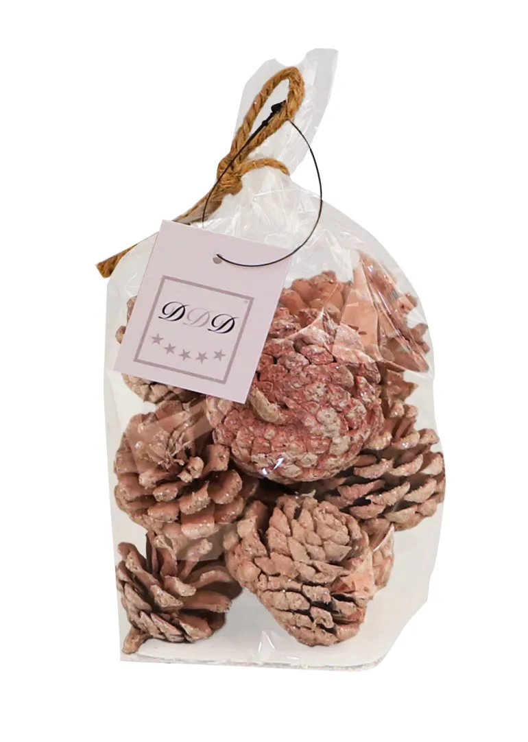 Sac de pommes de pin M rose