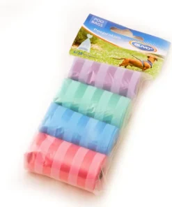 Sachets hygiéniques bandes pastel 4 x 20 pièces