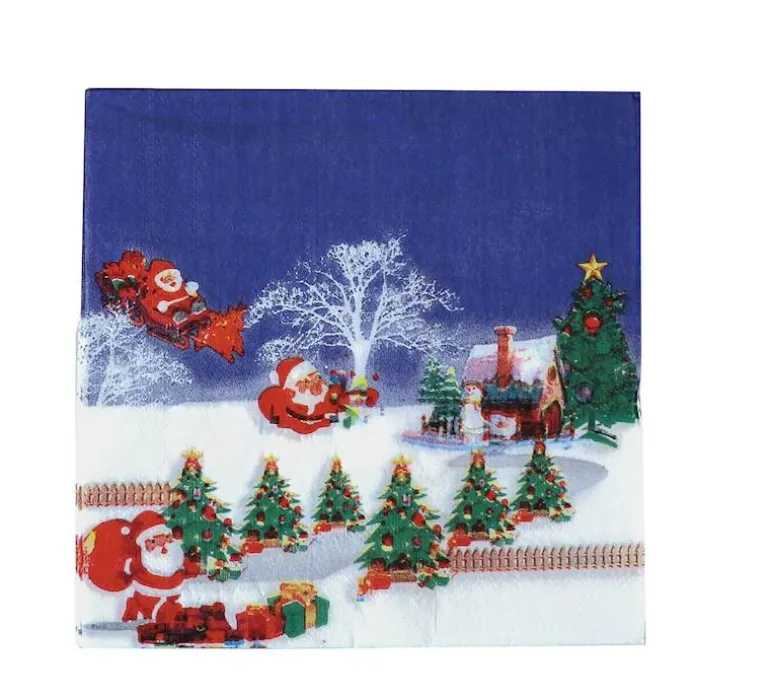 Serviettes Neige 33X33 cm 20 Pcs