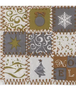 Serviettes Noel Or 33X33 cm 20 Pcs