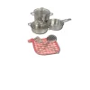 Set de Cuisine Métallique pour Enfants - Ensemble de Casseroles en Jouet - 36 pièces