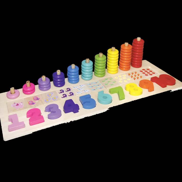 Set en bois empiler et compter