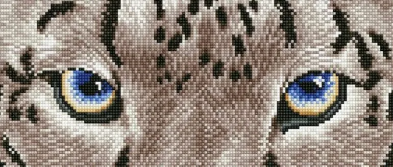 Snow Leopard Spy Diamond Dotz