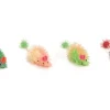 Souris poil long arc ciel 6,5 cm