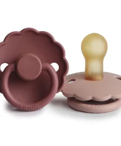 Sucette Marguerite Latex Baby Blush/Woodchuck T2 (2 stuks)