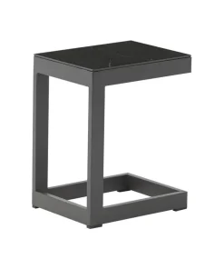 Table d'appoint carrée Jamina - 30x40xH50cm - Aluminium - Anthracite