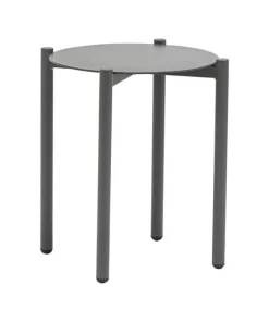 Table d'appoint ronde Jolien - ?46xH50cm - Aluminium - Gris clair