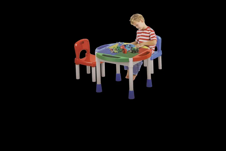 Table de jeux avec 2 chaises