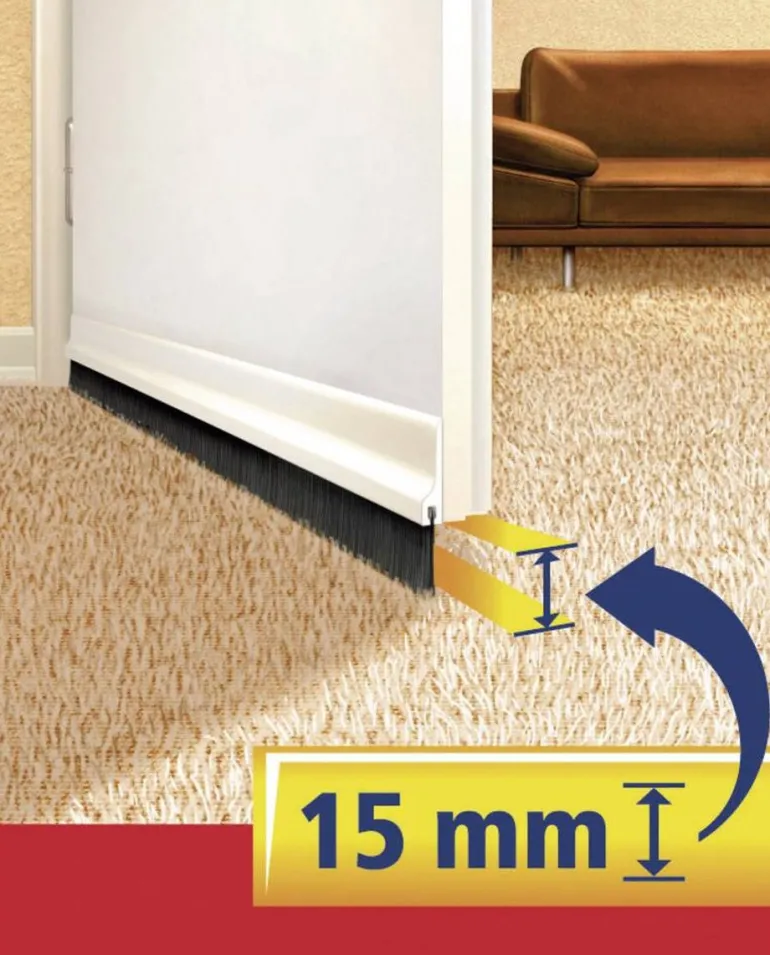 Tesa isolation bas de porte pour textiles 1m 4,3cm transparent