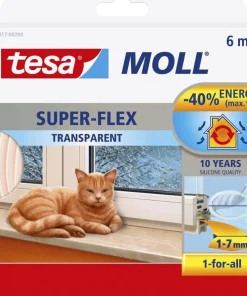 Tesa Moll Superflex Silicone 9 mm x 6 m - Transparant