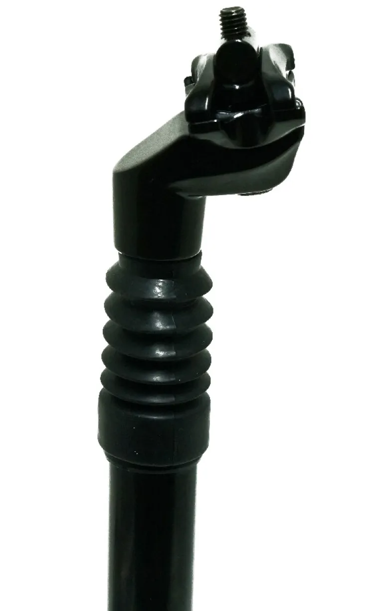 Tige de selle alu suspendue noir avec tête Dia.27,2 mm / Ext.350 mm