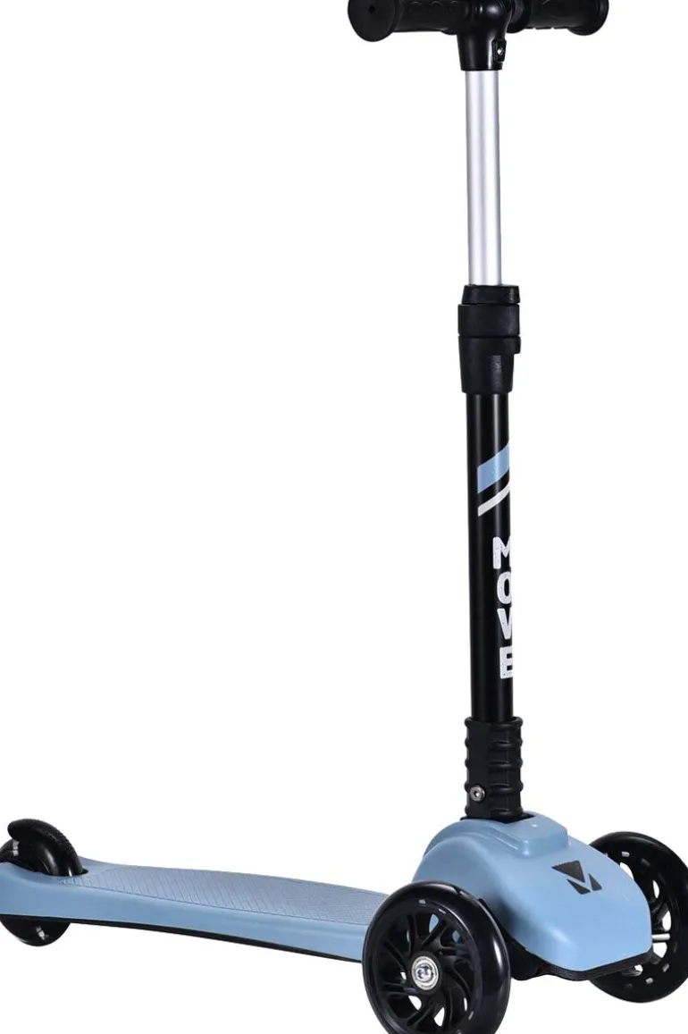Tri-Scoot Pastel Blue Lights - Trottinette 3 roues - Roues lumineuses - Pliable - Bleu