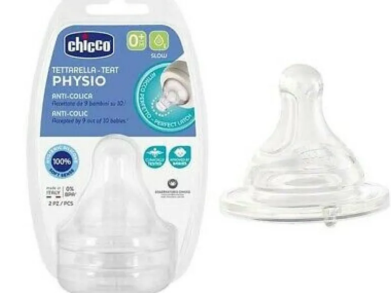 Tétine Phystiologiques Anti-Coliques silicone 0M+ x2