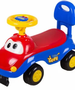 Voiture de promenade bleu-rouge avec son