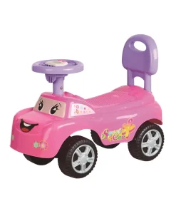 Voiture de promenade rose avec musique