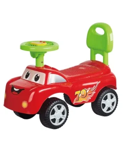 Voiture de promenade rouge avec musique