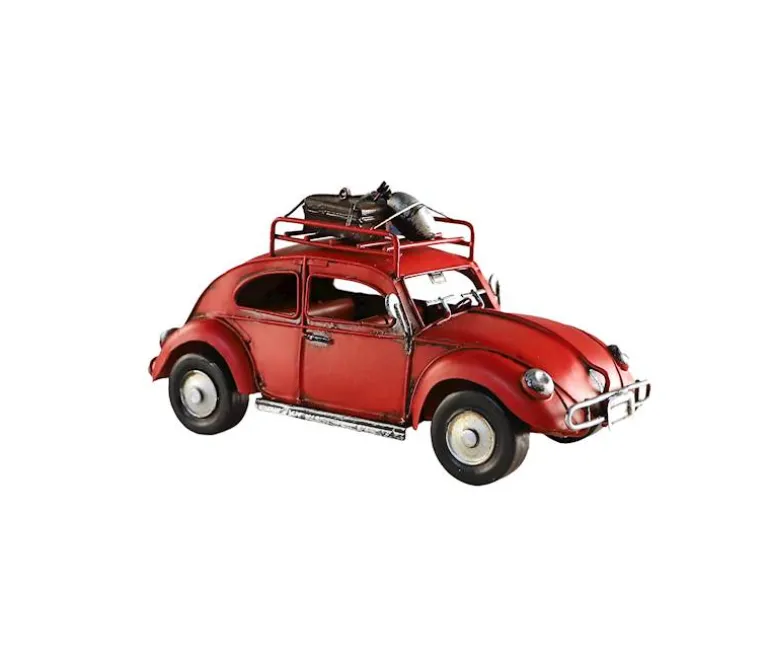 Voiture Rouge Métal Décoratif