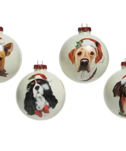 1X boule Noël Chien 8 cm
