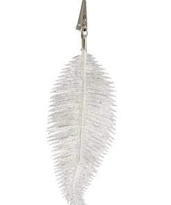 6x épingle avec plume blanc