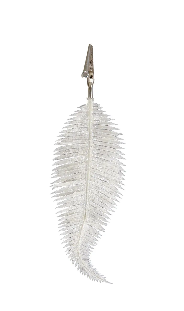 6x épingle avec plume blanc